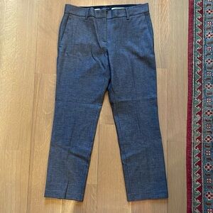 Ann Taylor work cropped slacks in gray tweed, size 4